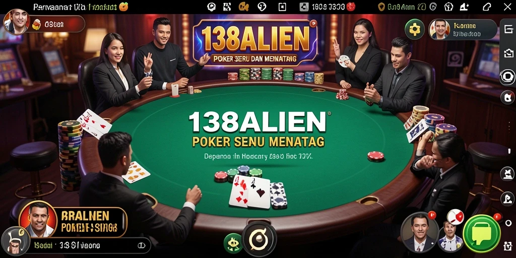Gameplay seru Poker di aplikasi 138ALIEN.