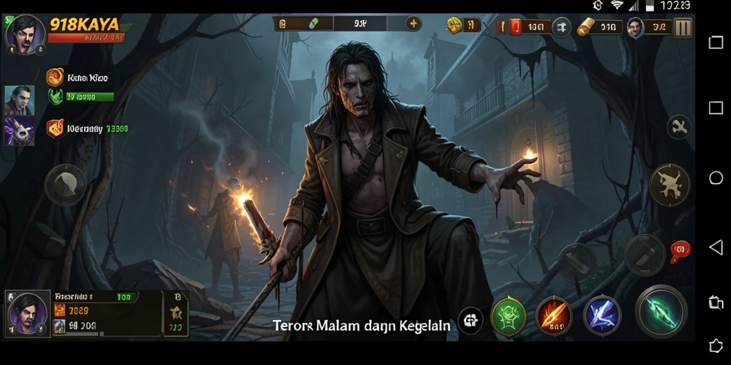 Tampilan menakutkan gameplay 918KAYA dengan suasana mencekam.
