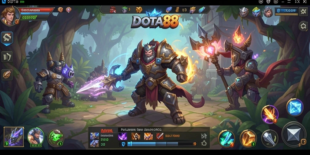 Tampilan gameplay DOTA88 yang seru dan mendebarkan.