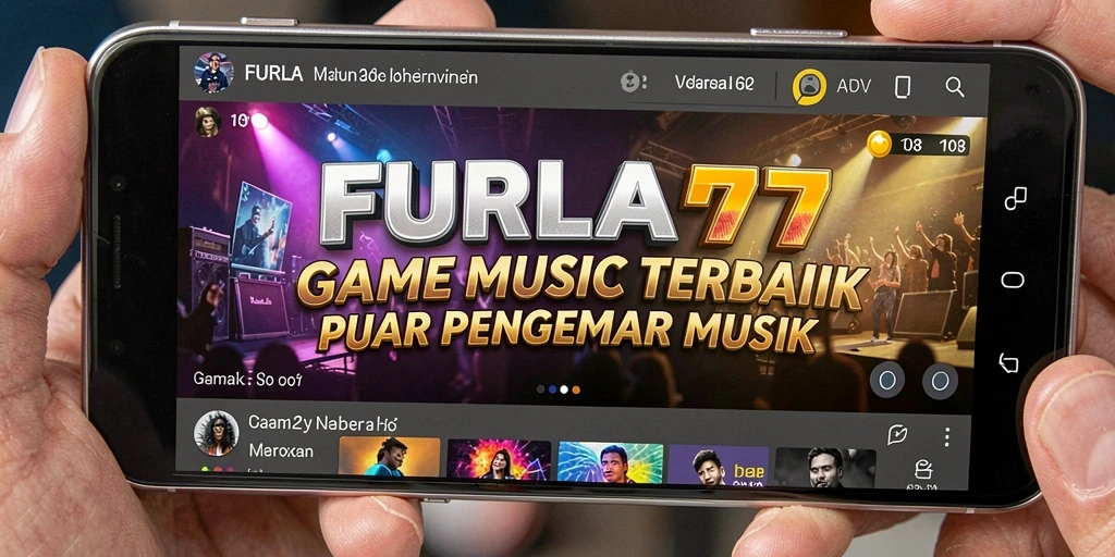 Screenshot gameplay FURLA77 dengan visual menarik dan interaksi musik.