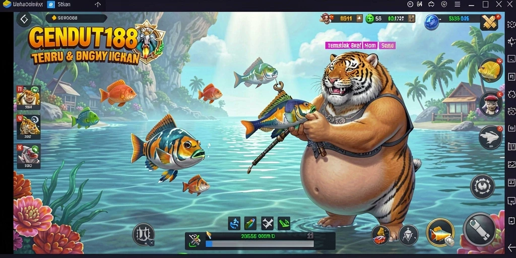 Gameplay menarik GENDUT188 dengan aksi menembak ikan yang seru.