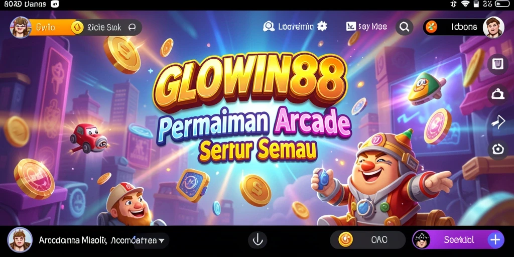 Tampilan gameplay GLOWIN88 yang penuh warna dan dinamis.
