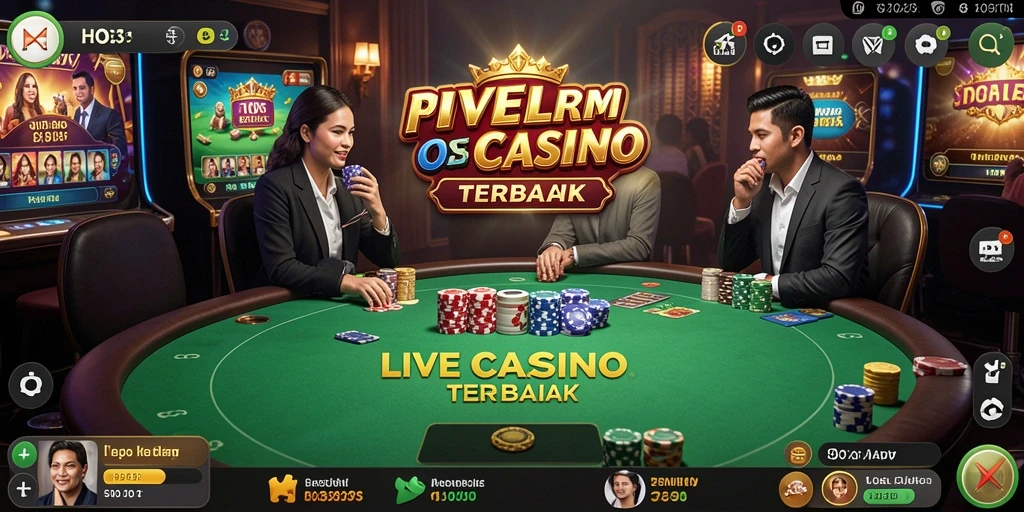 Tampilan gameplay HO3 dengan dealer langsung dan pemain lainnya.
