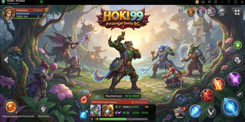 Cuplikan gameplay HOKI99 yang menampilkan pertarungan epik di dunia RPG.