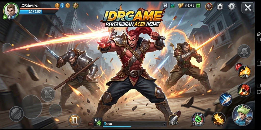 Tampilan gameplay seru dari IDRGAME dengan aksi yang mendebarkan.