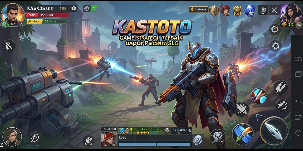 Screenshot KASTOTO menunjukkan pertempuran seru dan strategi mendalam.