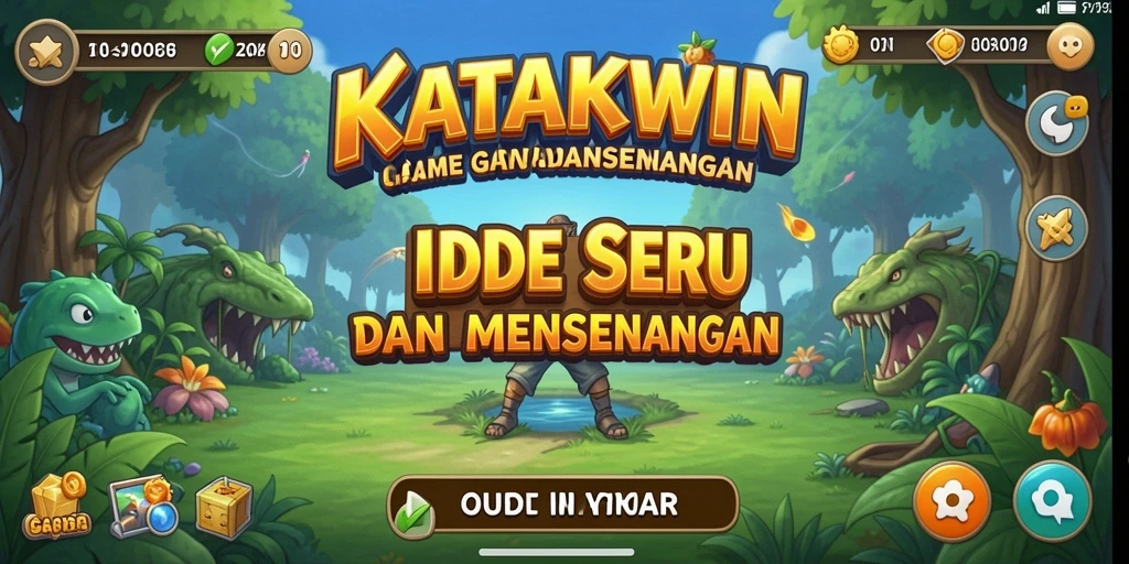 Tampilan gameplay KATAKWIN yang mengasyikkan dan menawan.