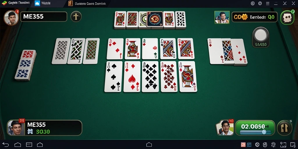 Tangkapan layar <strong>ME355</strong> menampilkan keseruan bermain domino.
