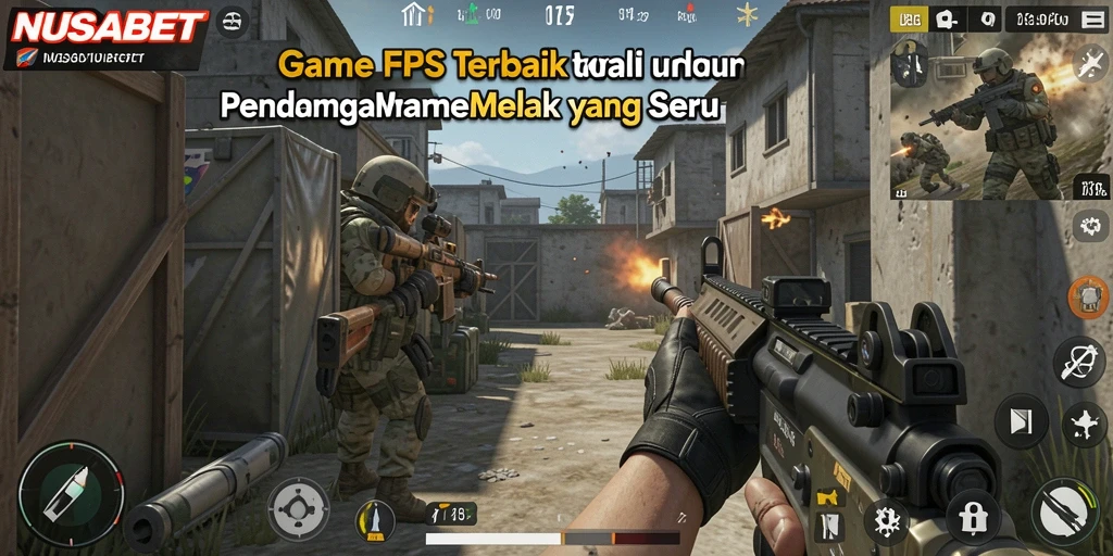 Gameplay seru dari NUSABET dengan aksi tembak-menembak intens.