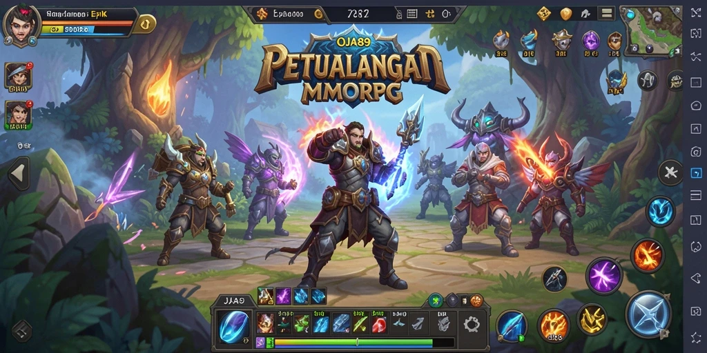 Screenshot menampilkan pertarungan epik dalam <strong>OJA89</strong> di dunia MMORPG.