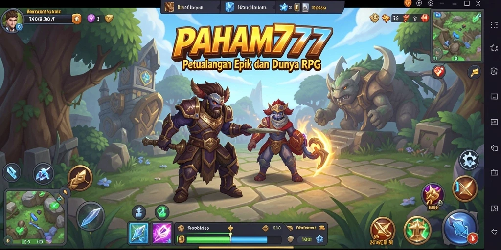 Menampilkan aksi seru dalam gameplay RPG PAHAM777.