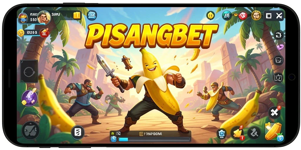 Tangkapan layar PISANGBET menampilkan pertarungan penuh aksi dan karakter unik.