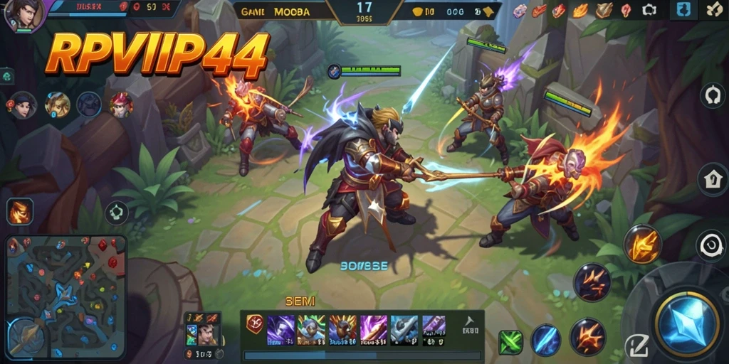 Tampilan dinamis dalam game MOBA RPVIP4.