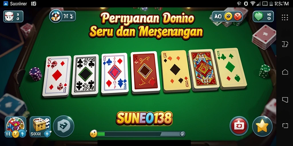 Screenshot SUNEO138 menunjukkan aksi seru permainan Domino.